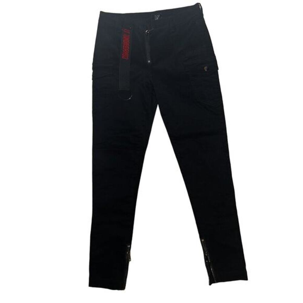 LF The Brand Rare Cargo Pant LF undrgrnd3 size 4 Streetwear Black Red‎ Punk
